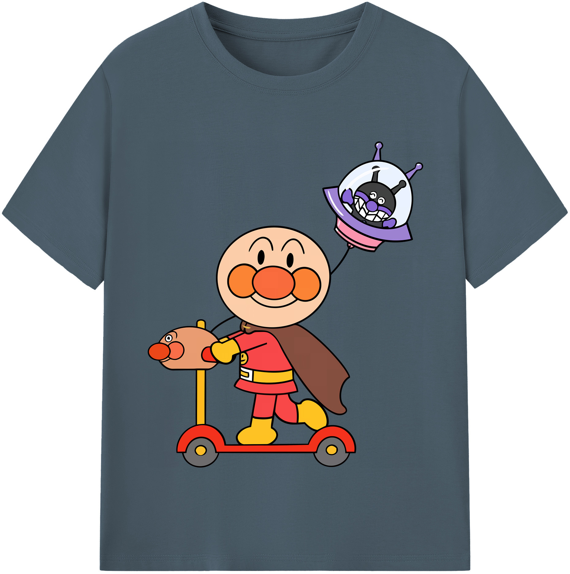 （画像用） アンパンマン Anpanman 綿100％半袖Tシャツ（フロントプリント）